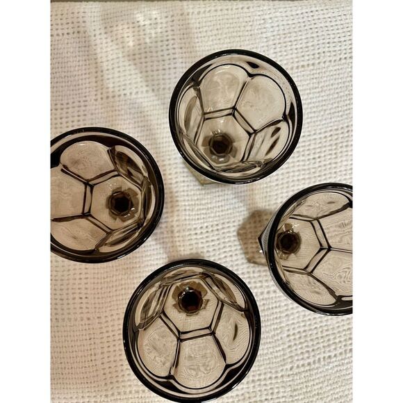 Fostoria Virginia Brown Tawny 6" Wine Water Glass Set of 4 Vintage - Picture 2 of 5